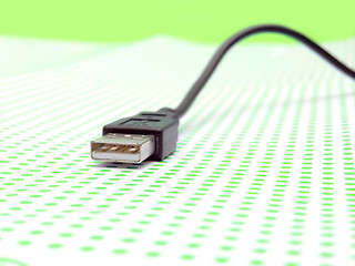 Image showing usb cable on dotted background