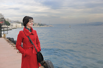 Image showing woman visit ancient istambul in turkey