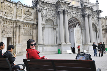 Image showing woman visit ancient istambul in turkey