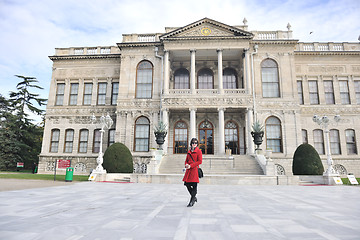 Image showing woman visit ancient istambul in turkey