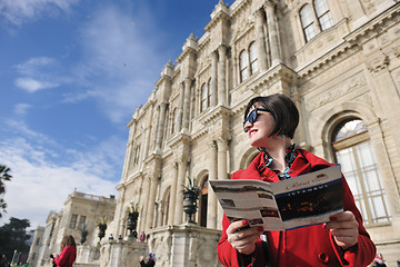 Image showing woman visit ancient istambul in turkey