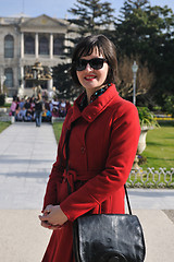 Image showing woman visit ancient istambul in turkey