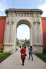 Image showing woman visit ancient istambul in turkey