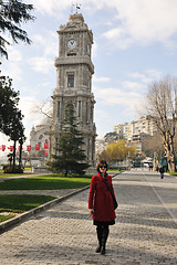 Image showing woman visit ancient istambul in turkey