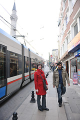 Image showing woman visit ancient istambul in turkey