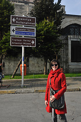 Image showing woman visit ancient istambul in turkey