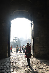 Image showing woman visit ancient istambul in turkey