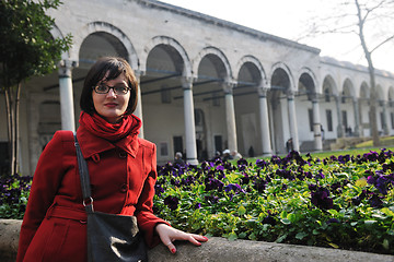 Image showing woman visit ancient istambul in turkey