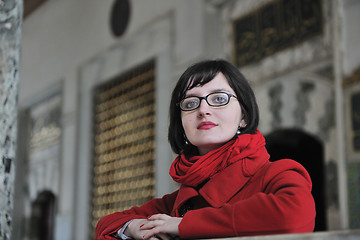 Image showing woman visit ancient istambul in turkey