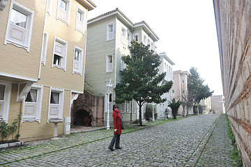 Image showing woman visit ancient istambul in turkey