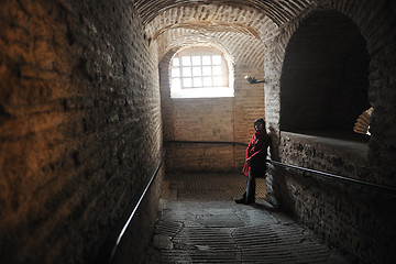 Image showing woman visit ancient istambul in turkey