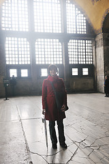 Image showing woman visit ancient istambul in turkey