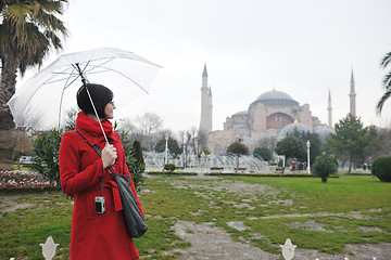 Image showing woman visit ancient istambul in turkey