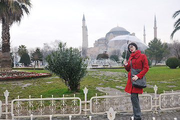 Image showing woman visit ancient istambul in turkey