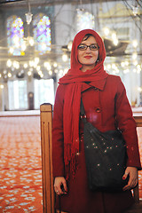 Image showing woman visit ancient istambul in turkey