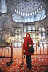 Image showing woman visit ancient istambul in turkey