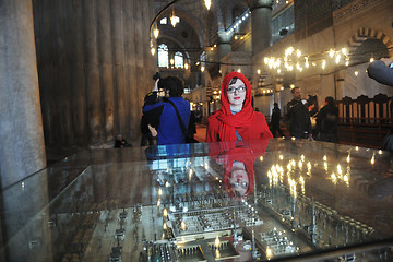 Image showing woman visit ancient istambul in turkey