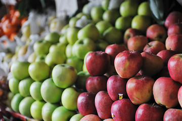 Image showing fresh fruits and vegetables at market