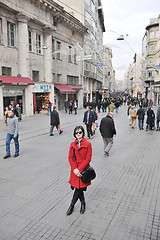 Image showing woman visit ancient istambul in turkey