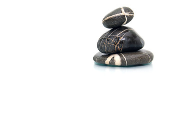 Image showing .zen stones with reflection isolated