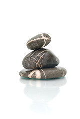 Image showing .zen stones with reflection isolated