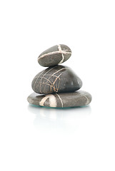 Image showing .zen stones with reflection isolated