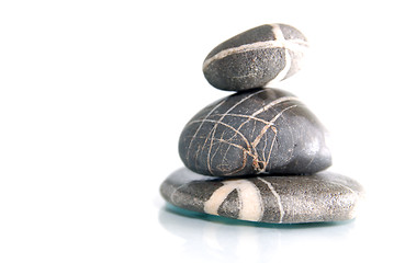 Image showing .zen stones with reflection isolated