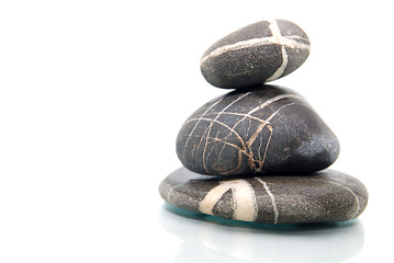 Image showing .zen stones with reflection isolated