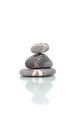 Image showing .zen stones with reflection isolated