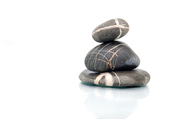 Image showing .zen stones with reflection isolated