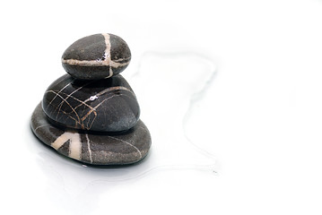 Image showing .zen stones with reflection isolated