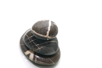 Image showing .zen stones with reflection isolated