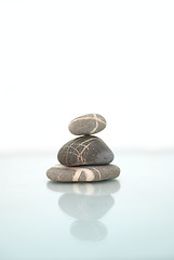 Image showing .zen stones with reflection isolated