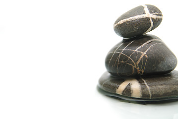 Image showing .zen stones with reflection isolated