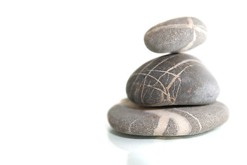 Image showing .zen stones with reflection isolated