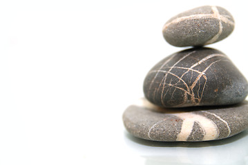 Image showing .zen stones with reflection isolated