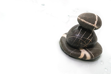 Image showing .zen stones with reflection isolated