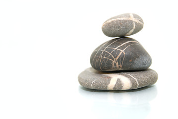 Image showing .zen stones with reflection isolated