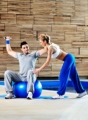 Image showing fitness personal trainer 