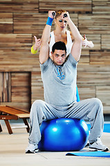 Image showing fitness personal trainer 