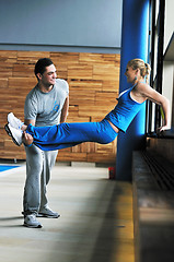 Image showing fitness personal trainer 