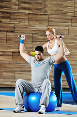 Image showing fitness personal trainer 