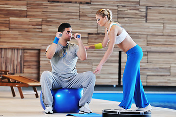 Image showing fitness personal trainer 