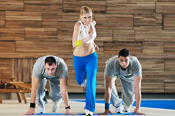 Image showing fitness group exercise