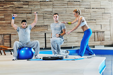 Image showing fitness personal trainer