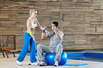 Image showing fitness personal trainer