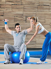 Image showing fitness personal trainer