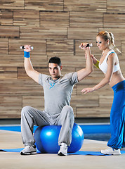 Image showing fitness personal trainer