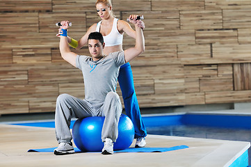 Image showing fitness personal trainer