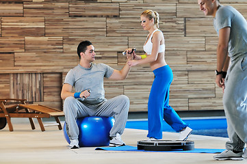 Image showing fitness personal trainer